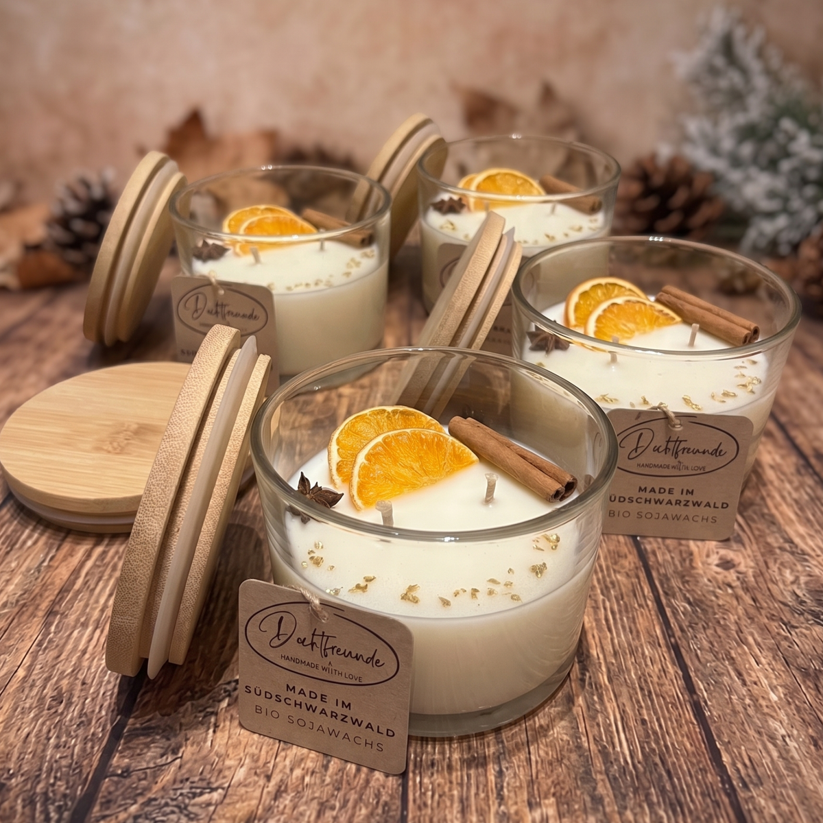 Premium Winter-Duftkerze im Glas – handmade von DochtFreunde (Bild 6)