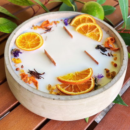 Handbesetze XXL Outdoor Citronella-Betonkerze „Big Grey - Mugge Schreck“ – handmade von DochtFreunde (Bild 1)