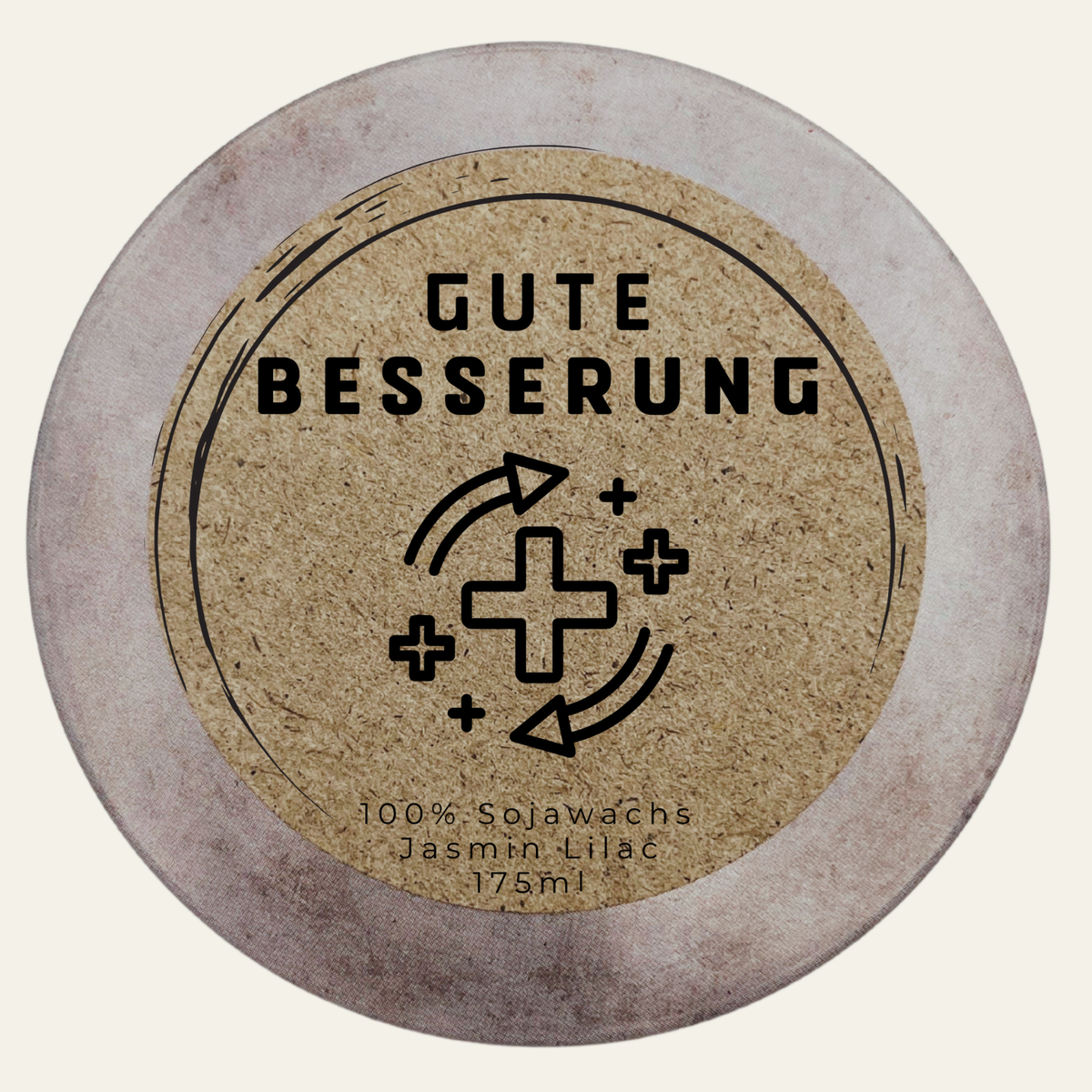 Gute Besserung – personalisierte Duftkerze aus Sojawachs, handmade von DochtFreunde (Bild 4)