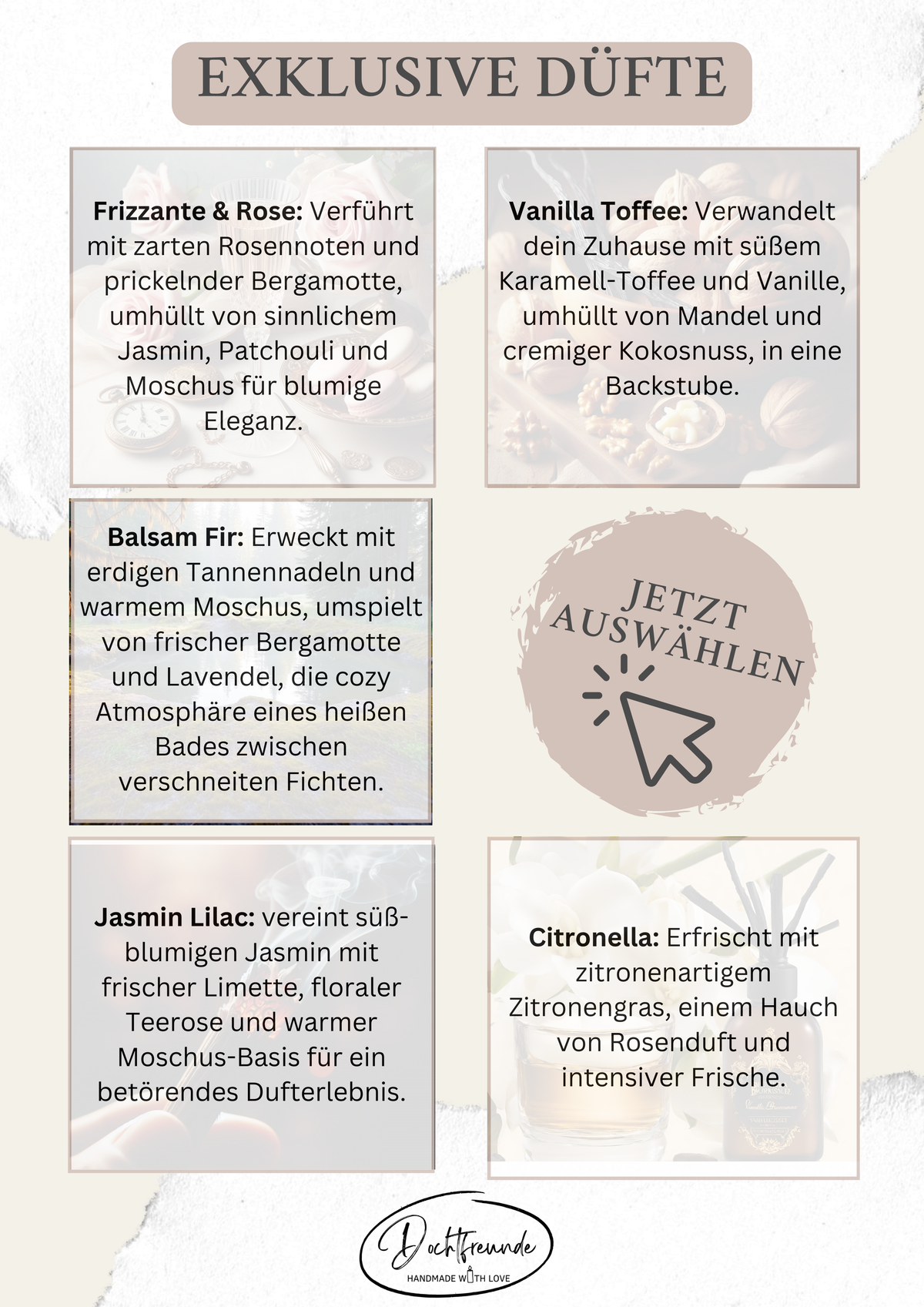 Produktdetail der personalisierten Duftkerze – handmade von DochtFreunde