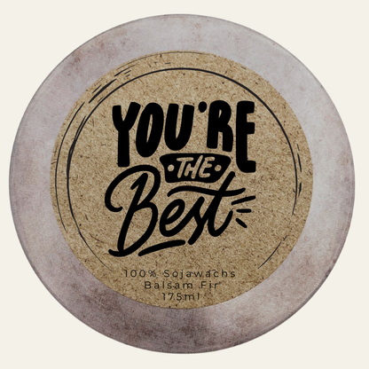 Personalisierte Duftkerze „You're the Best“ – handmade von DochtFreunde (Bild 3)