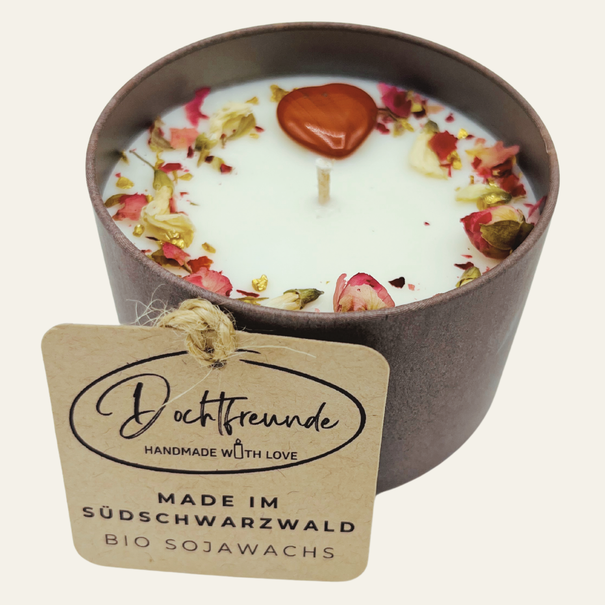 Personalisierte Duftkerze mit Deckel „Glück ist dich als Chefin zu haben“ – handmade von DochtFreunde (Bild 4)
