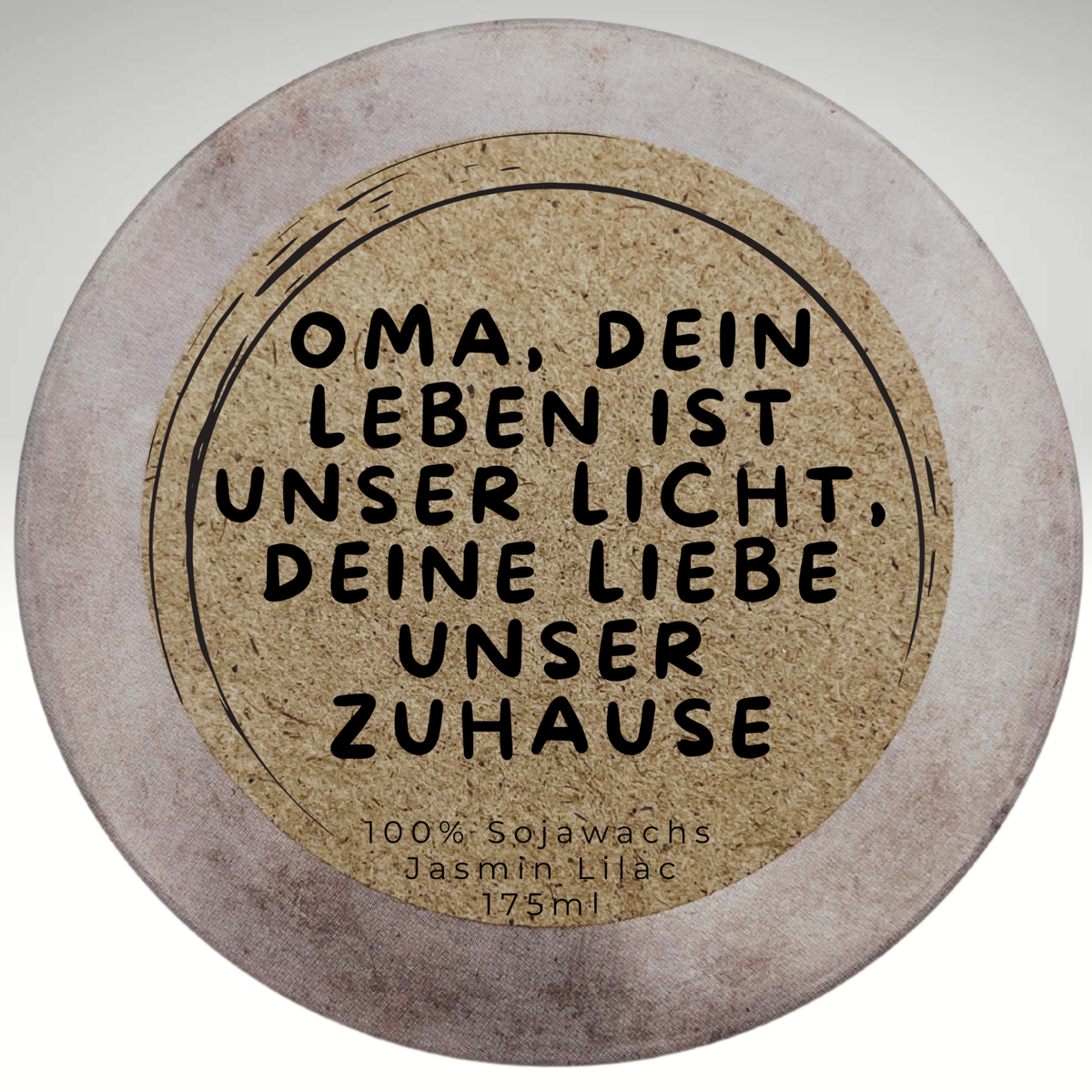 Personalisierte Sojawachs-Duftkerze „Danke Beste Oma“ – handmade von DochtFreunde (Bild 4)