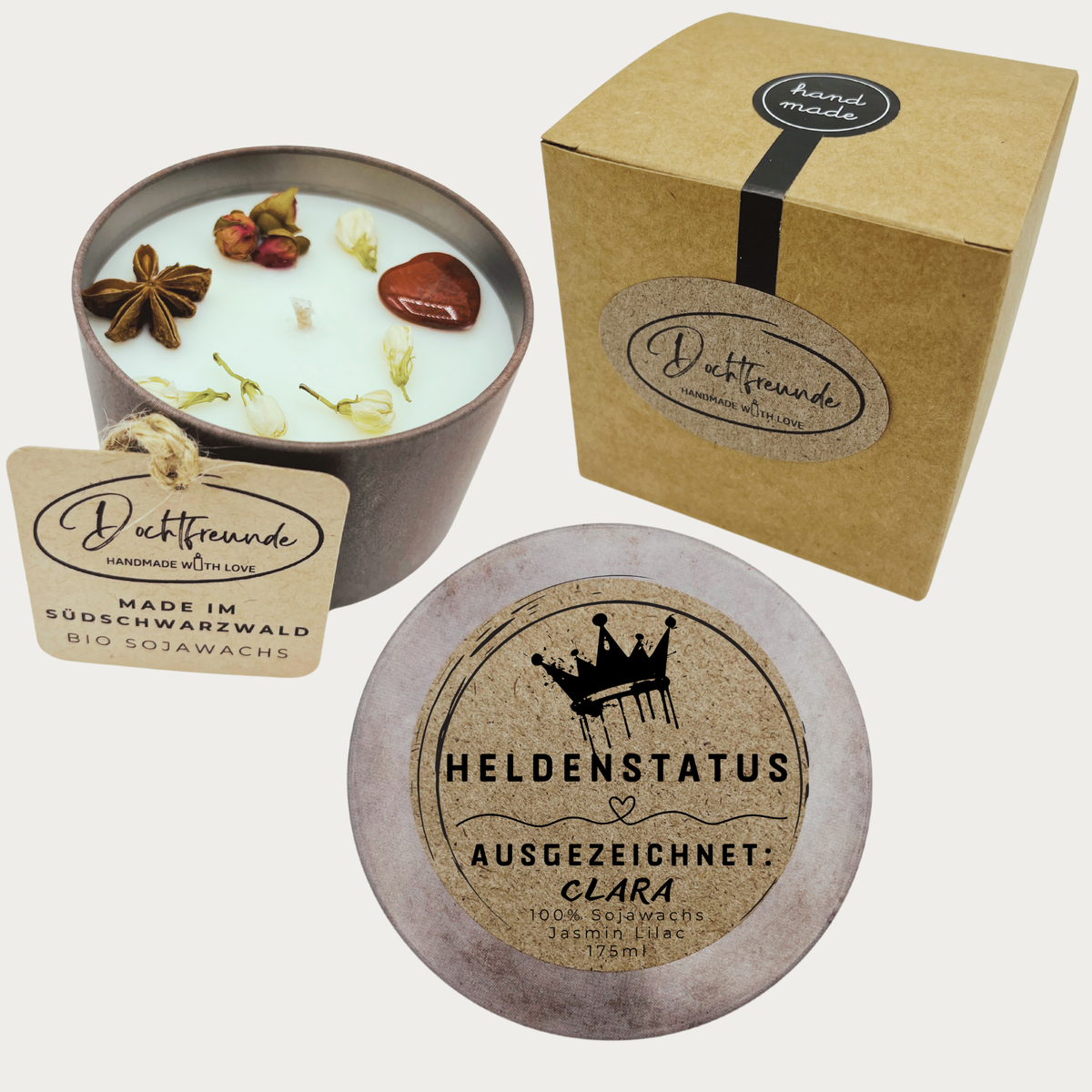 Personalisierte Kerze Beste Freundin – handmade von DochtFreunde (Bild 20)