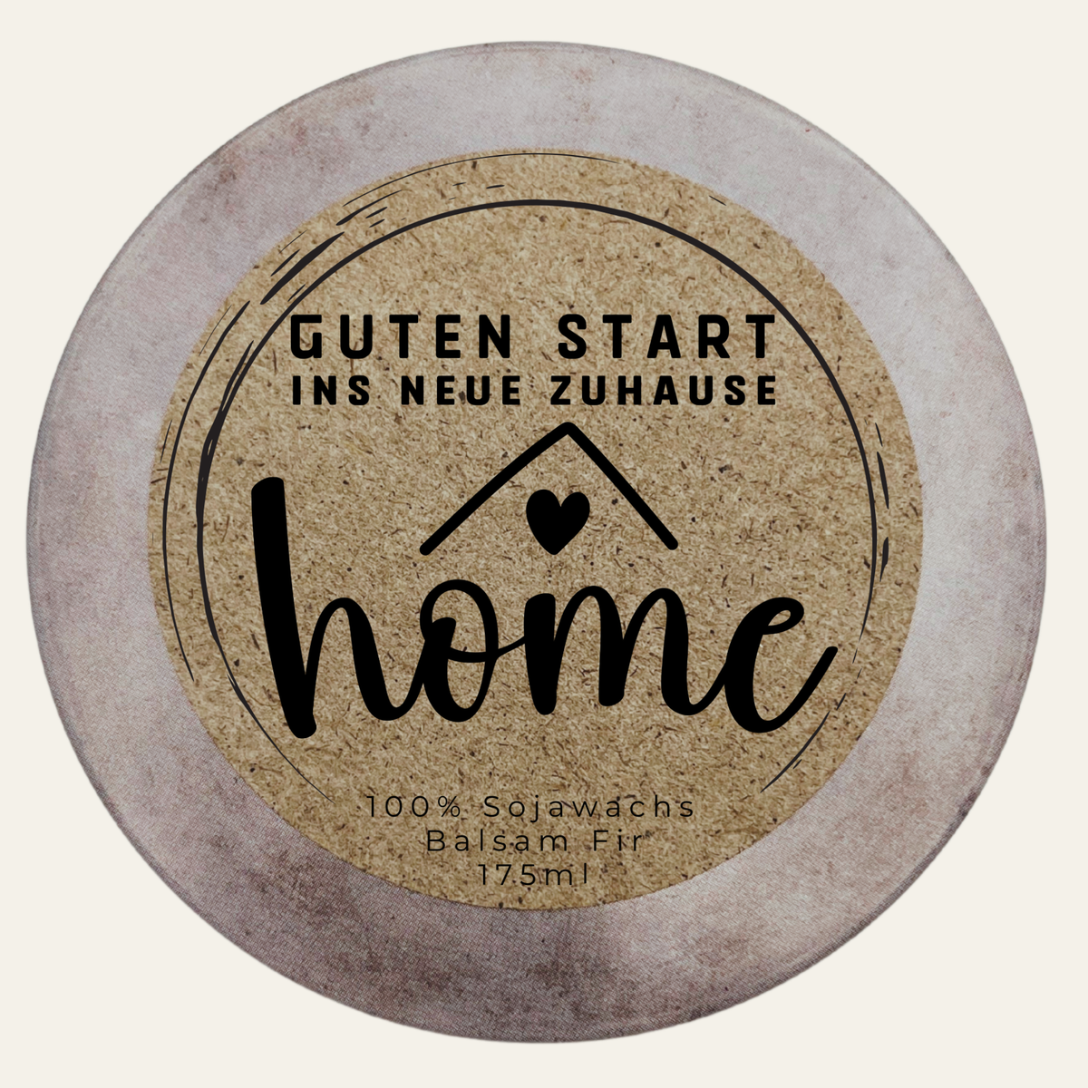Handgemachte und personalisierbare Duftkerze „Guten Start ins neue Zuhause“ – handmade von DochtFreunde (Bild 4)
