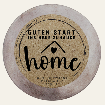 Handgemachte und personalisierbare Duftkerze „Guten Start ins neue Zuhause“ – handmade von DochtFreunde (Bild 4)