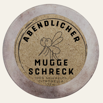 Handbesetzte Duftkerze „Abendlicher Mugge Schreck“ – handmade von DochtFreunde (Bild 3)