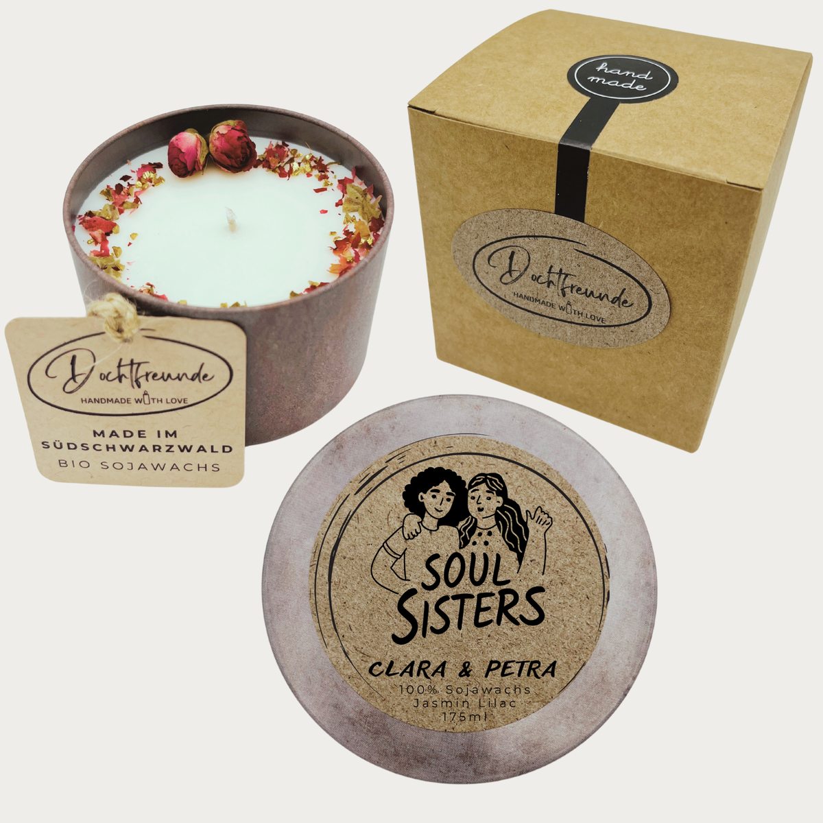 Personalisierte Kerze Beste Freundin – handmade von DochtFreunde (Bild 14)