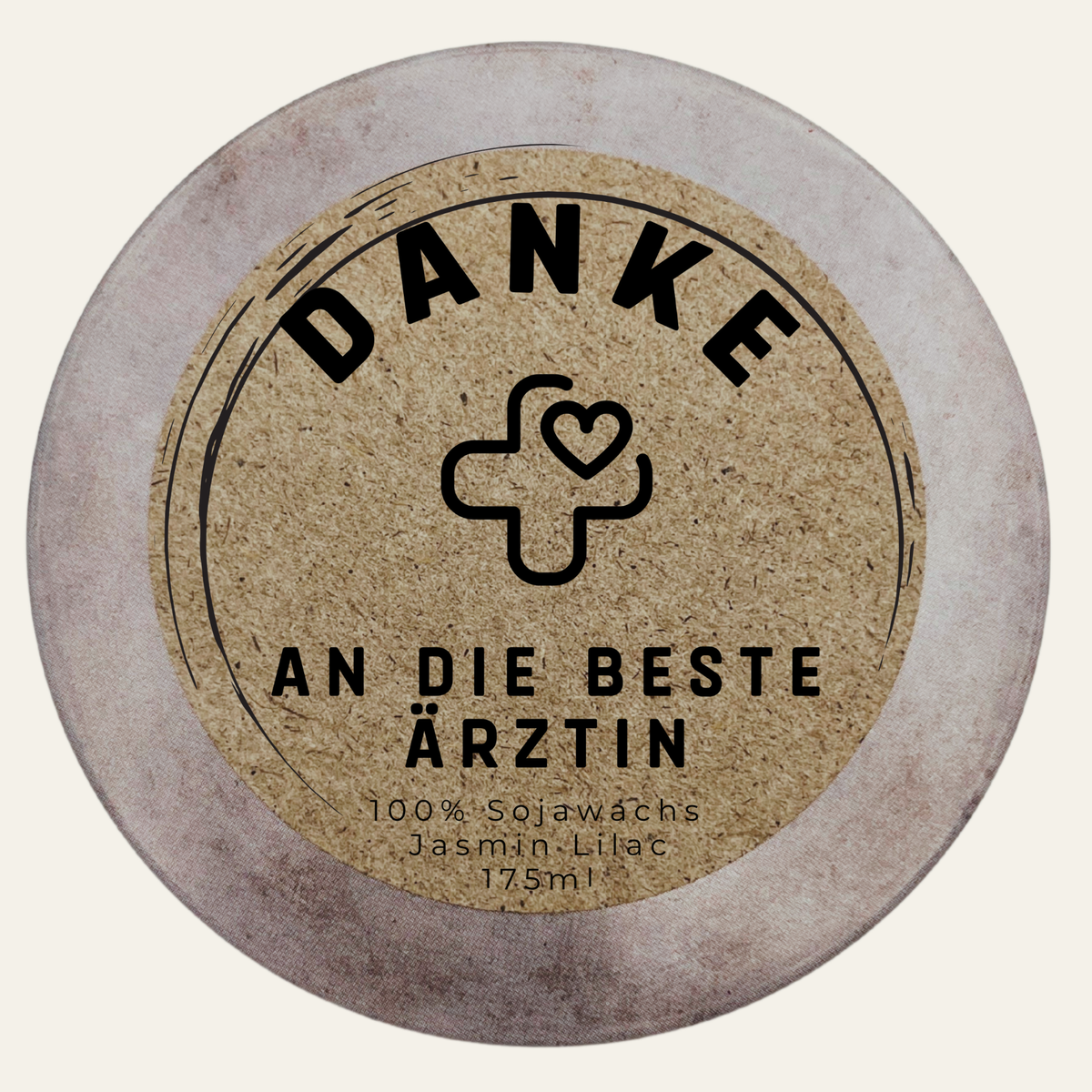Personalisierte Duftkerze „Danke an die beste Ärztin“ Danke nach einer – handmade von DochtFreunde (Bild 4)