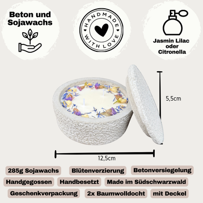 Betonkerze mit Deckel "Grey Dream – handmade von DochtFreunde (Bild 4)