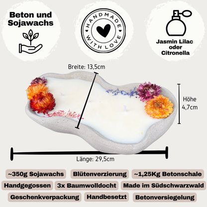 Design-Betonkerze "Grey Wave – handmade von DochtFreunde (Bild 4)