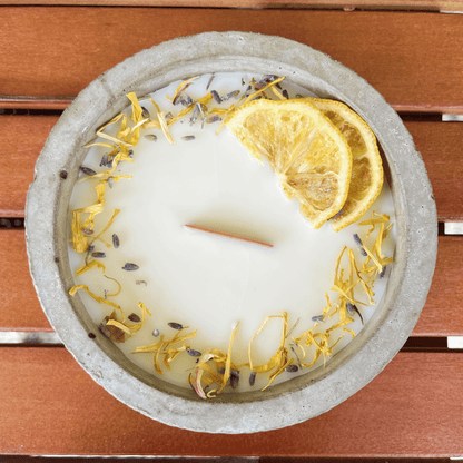 Limitierte Einzelstücke: Outdoor Citronella-Betonkerze „Mugge Schreck“ – handmade von DochtFreunde (Bild 2)