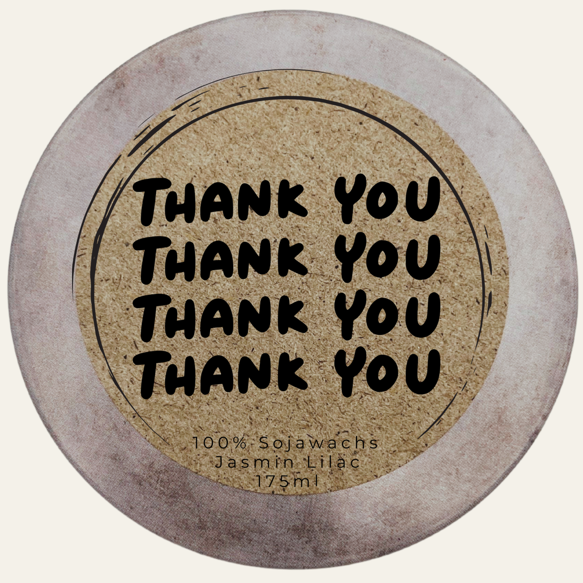 Handgemachte Duftkerze „Thank You“ – handmade von DochtFreunde (Bild 4)