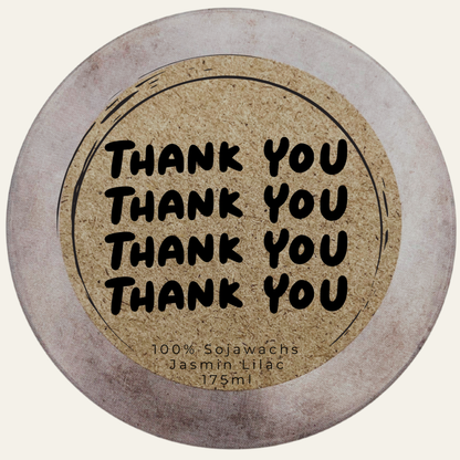 Handgemachte Duftkerze „Thank You“ – handmade von DochtFreunde (Bild 4)