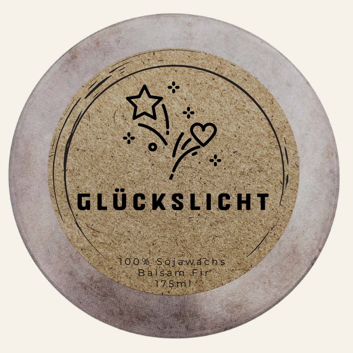 Handgemachte und personalisierbare Duftkerze „Glückslicht“ – handmade von DochtFreunde (Bild 3)