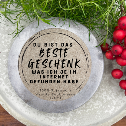 Du bist das Beste Geschenk was ich je im Internet gefunden habe – handmade von DochtFreunde (Bild 2)