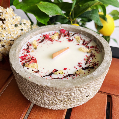 Outdoor Citronella-Betonkerzenset  „Grey - Mugge Schreck“ – handmade von DochtFreunde (Bild 3)