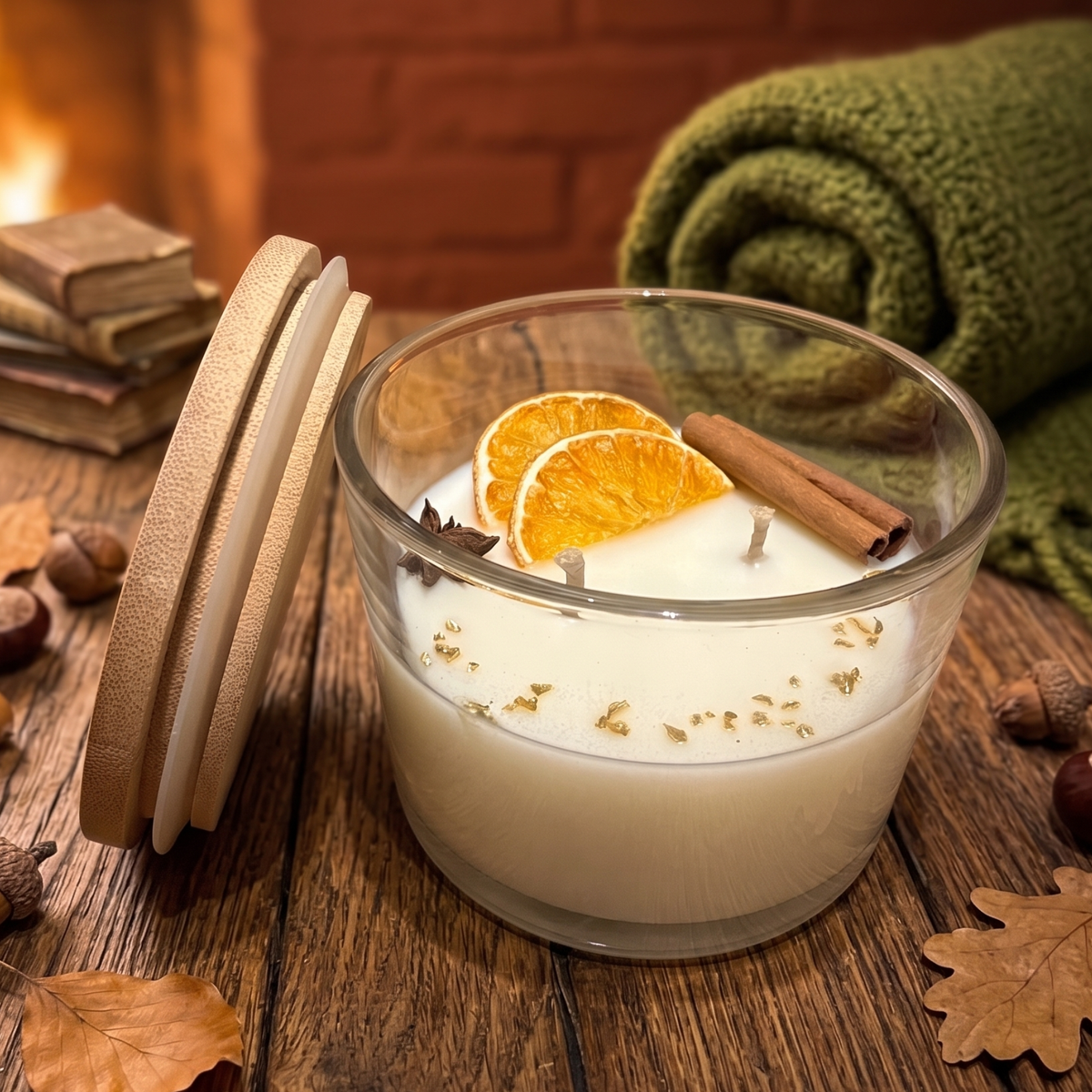 Premium Winter-Duftkerze im Glas – handmade von DochtFreunde (Bild 5)