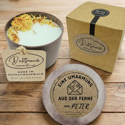 DochtFreunde Personalisierte Duftkerze mit Namen und Datum – handmade von DochtFreunde (Bild 2)