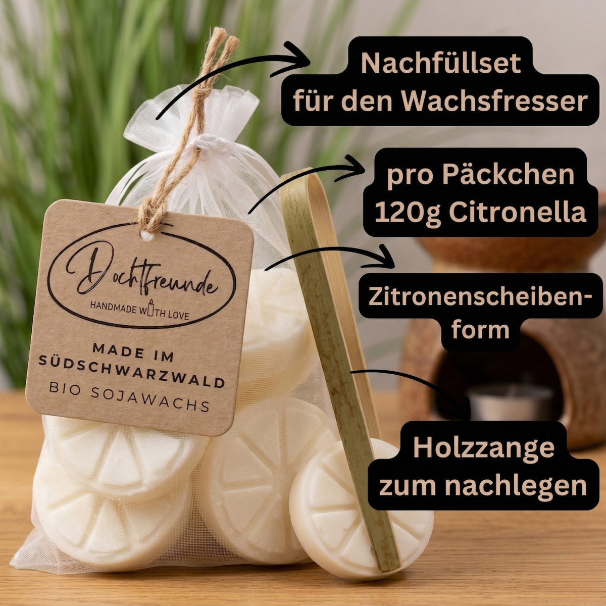 Handgemachte vegane Duftkerze von DochtFreunde aus dem Südschwarzwald