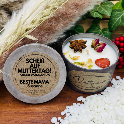 Scheiß auf MUTTERTAG, ich liebe dich jeden Tag. Beste Mama personalisierbar. – handmade von DochtFreunde (Bild 1)