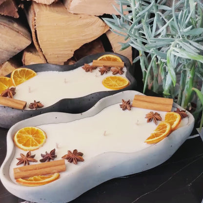 Design-Betonkerze "Wave" – Handgemacht aus dem Schwarzwald