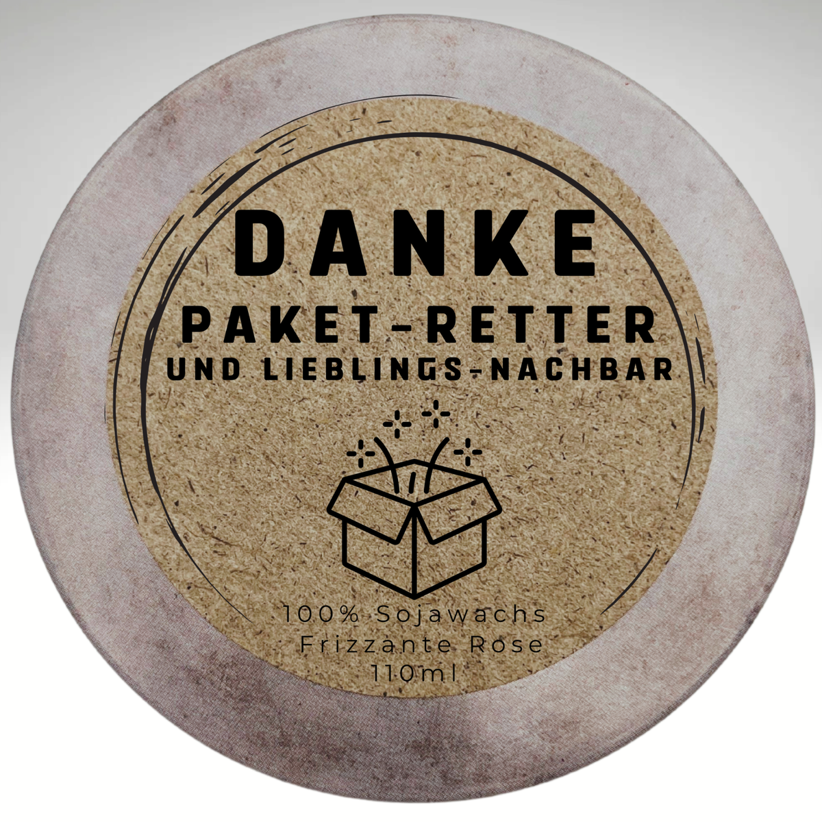 Duftkerze "Paket-Retter – handmade von DochtFreunde (Bild 4)