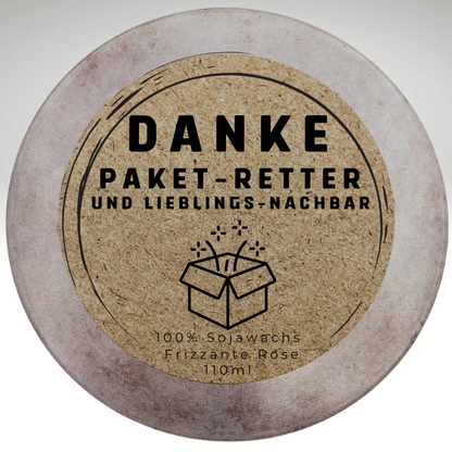 Duftkerze "Paket-Retter – handmade von DochtFreunde (Bild 4)